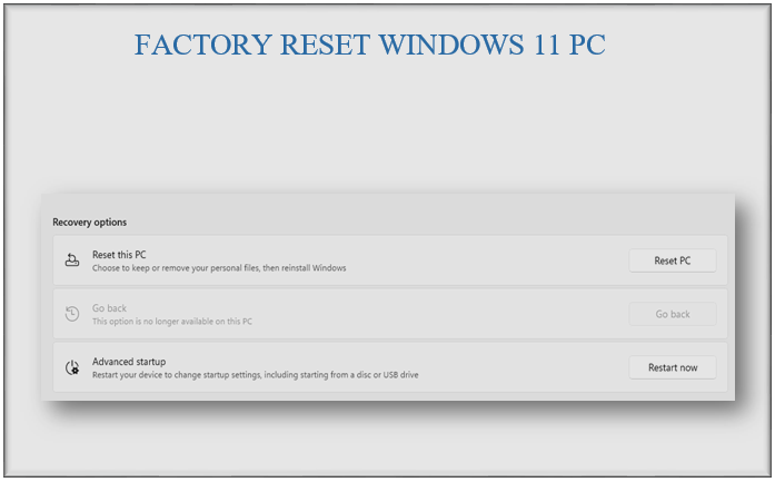 HOW TO FACTORY RESET YOUR WINDOWS 11 PC